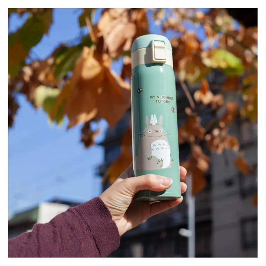 Maison Ghibli Mat Light Green Thermos Bottle 480Ml - My Neighbor Totoro