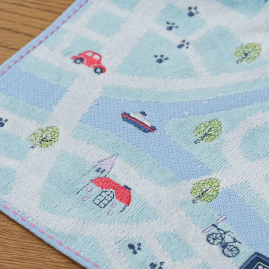 Maison Ghibli Mini Towel City Map 25X25 Cm - Kiki'S Delivery Service Clearance