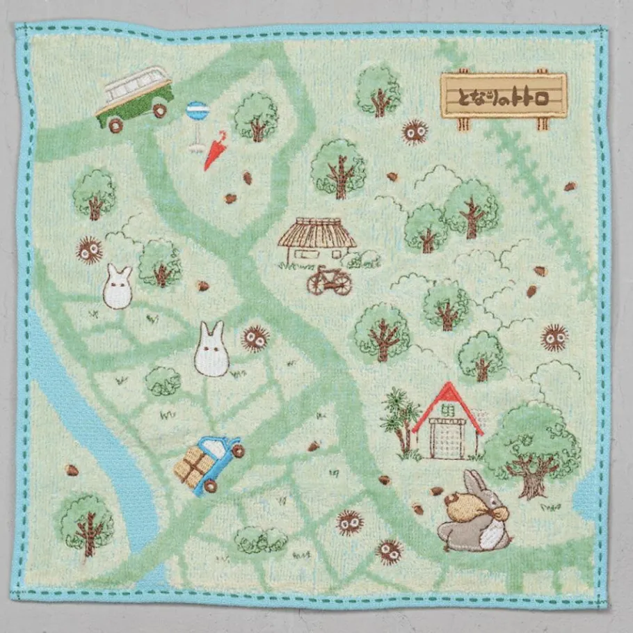 Maison Ghibli Mini Towel Hiking Map 25X25 Cm - My Neighbor Totoro Clearance