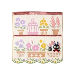 Maison Ghibli Mini Towel Jiji And Her Favourite Flowers 25X25 - Kiki'S Delivery Ser