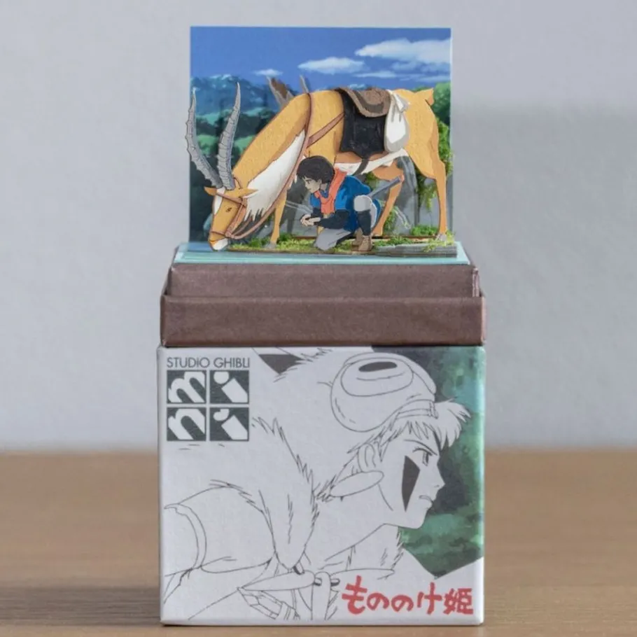 Maison Ghibli Paper Craft Ashitaka Et Yakul - Princess Mononoke Online