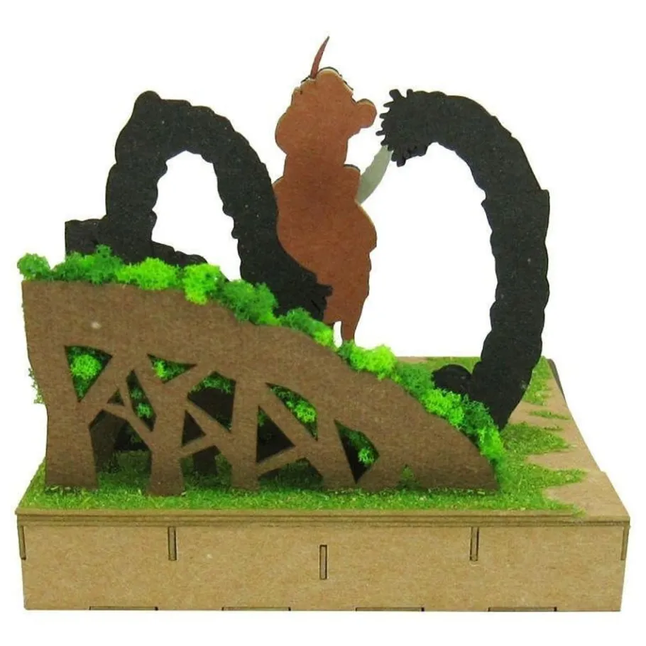 Maison Ghibli Paper Craft Howl'S Ashitaka In The Forest - Princess Mononoke New