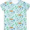 Maison Ghibli Patterned T-Shirts Totoro Forest Light Blue S(Ladies) - My Neighbor Totoro