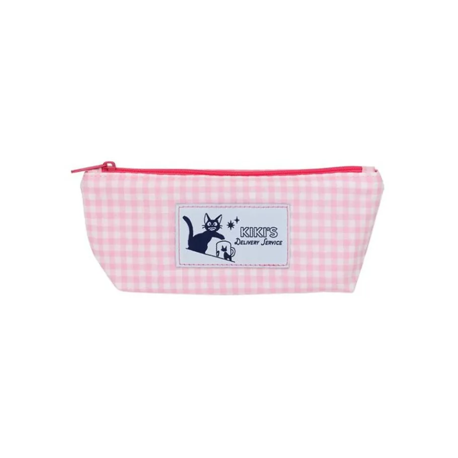 Maison Ghibli Pink Checkered Pencil Case - Kiki'S Delivery Service New