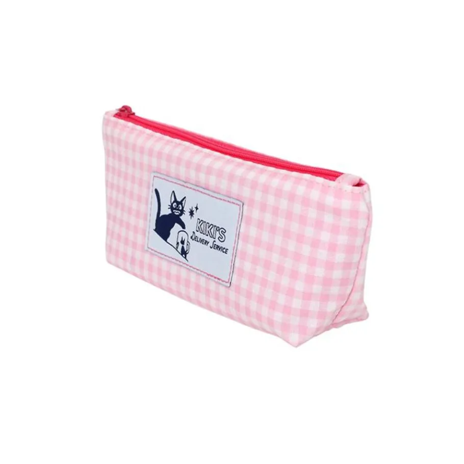 Maison Ghibli Pink Checkered Pencil Case - Kiki'S Delivery Service New