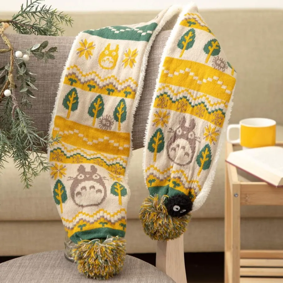Maison Ghibli Pom Pom Scarf Totoro & Soot Sprites - My Neighbor Totoro New