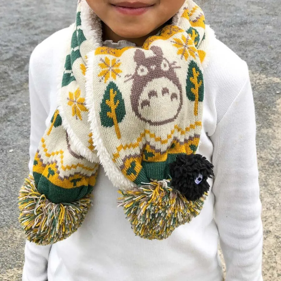 Maison Ghibli Pom Pom Scarf Totoro & Soot Sprites - My Neighbor Totoro New