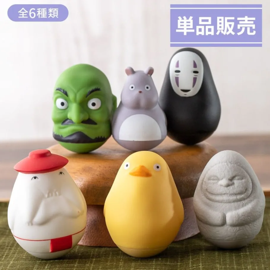 Maison Ghibli Pose Collection Assort. Of 6 Roly-Poly Figurines - Spirited Away