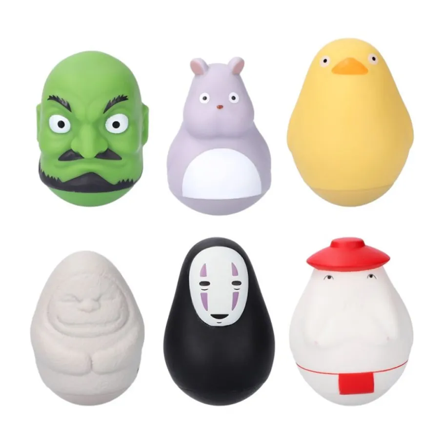 Maison Ghibli Pose Collection Assort. Of 6 Roly-Poly Figurines - Spirited Away