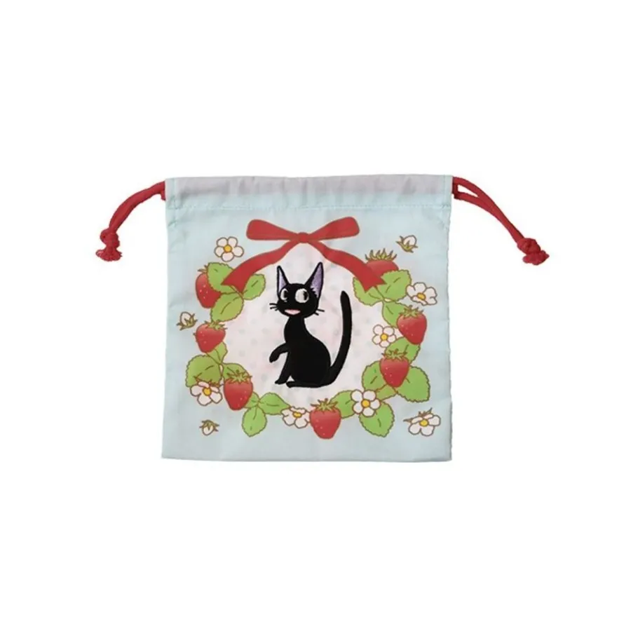 Maison Ghibli Satchel With Lanyard Jiji Strawberries 20 X 19 Cm - Kiki'S Delivery S Online