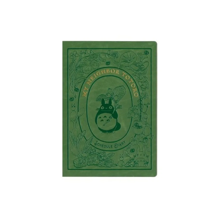 Maison Ghibli 2022 Schedule Diary Faux Leather Totoro And Leaves - My Neighbor Toro Sale