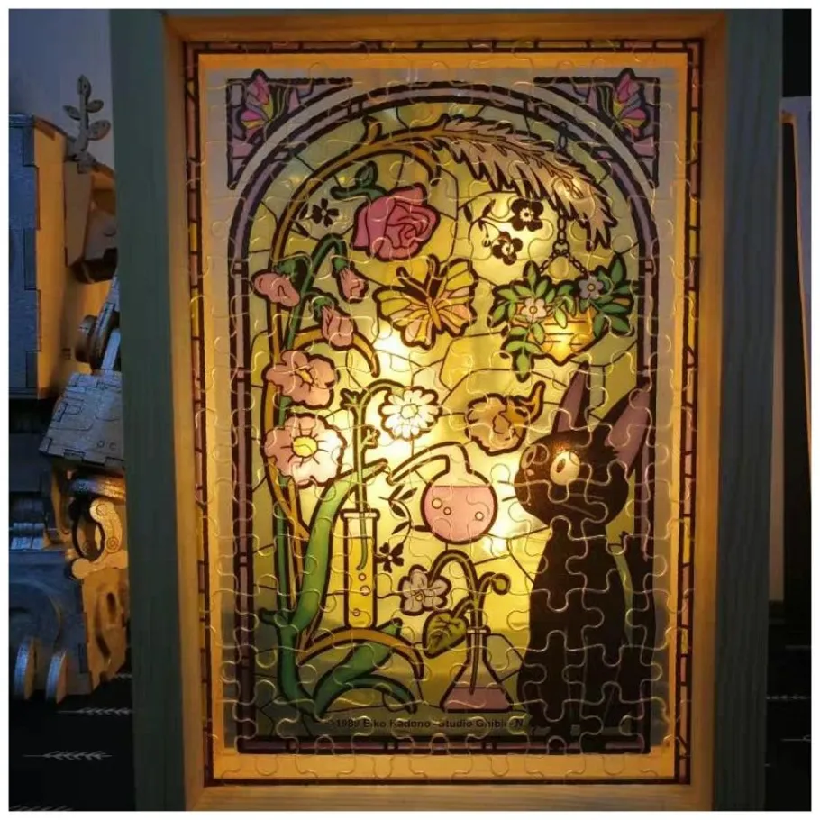 Maison Ghibli Stained Glass Puzzle 126P No Face - Spirited Away