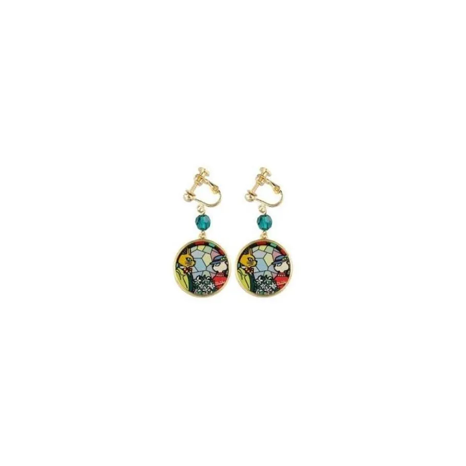Maison Ghibli Stained Glass Series - Earrings Louise&Baron -Whisper Of The Heart Clearance