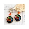 Maison Ghibli Stained Glass Series - Earrings Calcifer- Howl'S Moving Castle Sale