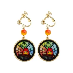 Maison Ghibli Stained Glass Series - Earrings Calcifer- Howl'S Moving Castle Sale