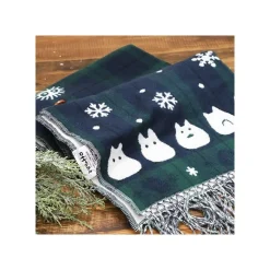 Maison Ghibli Stole With Button Totoro Check Pattern - My Neighbor Tororo Discount