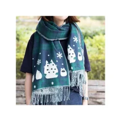 Maison Ghibli Stole With Button Totoro Check Pattern - My Neighbor Tororo Discount
