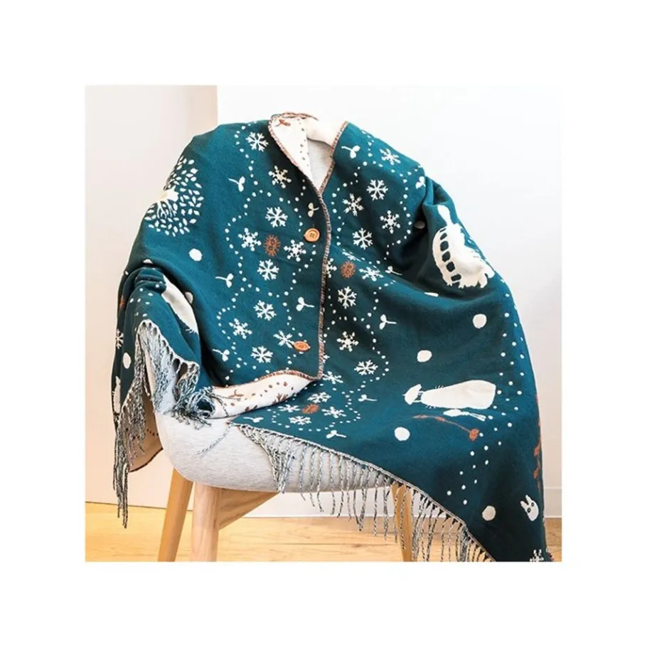 Maison Ghibli Stole With Button Walking In Snow - My Neighbor Totoro Clearance