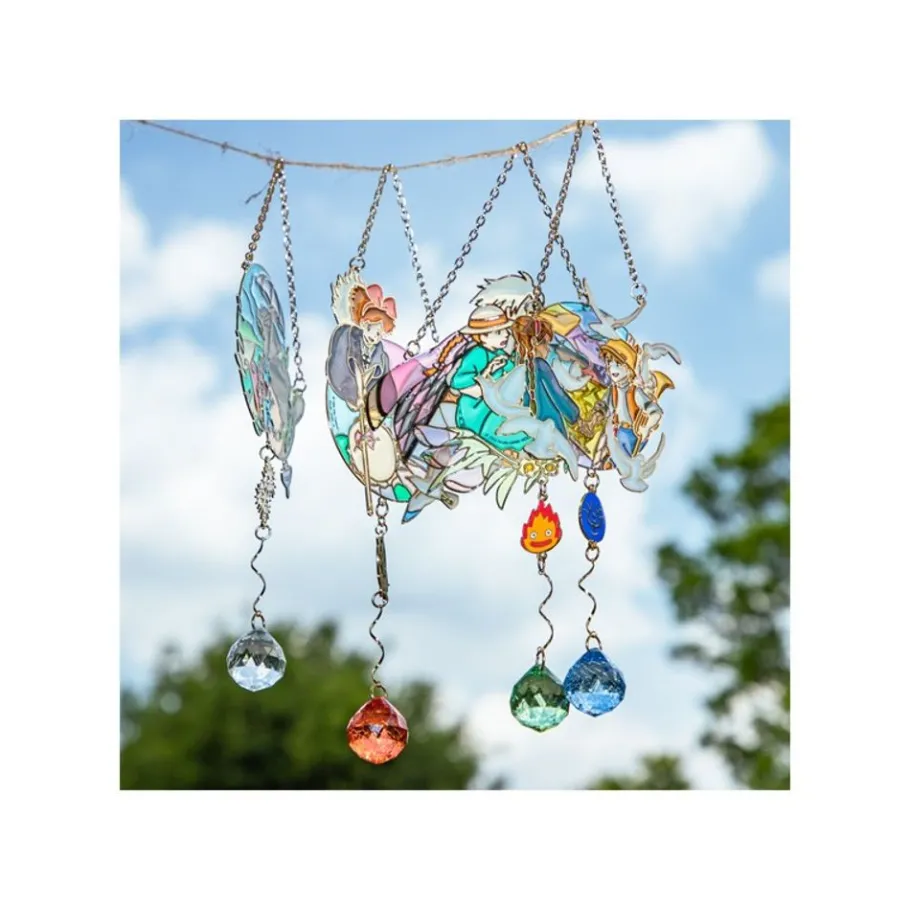 Maison Ghibli Sun Catcher Stained Glass Sheeta & Pazu - Castle In The Sky New