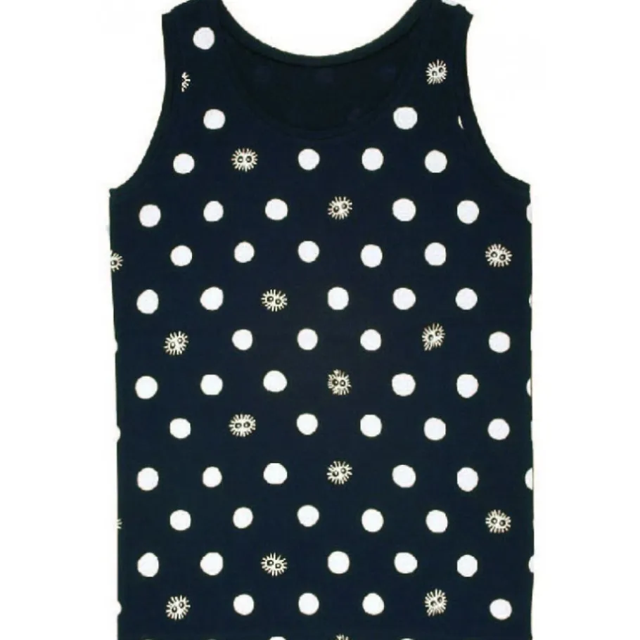 Maison Ghibli Tank Top Totoro Kurosuke Dots Black(Ladies) - My Neighbor Totoro Clearance