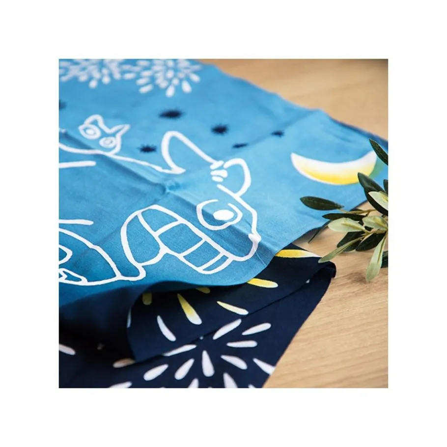 Maison Ghibli Tenugui Totoro Flying Fireworks - My Neighbor Totoro