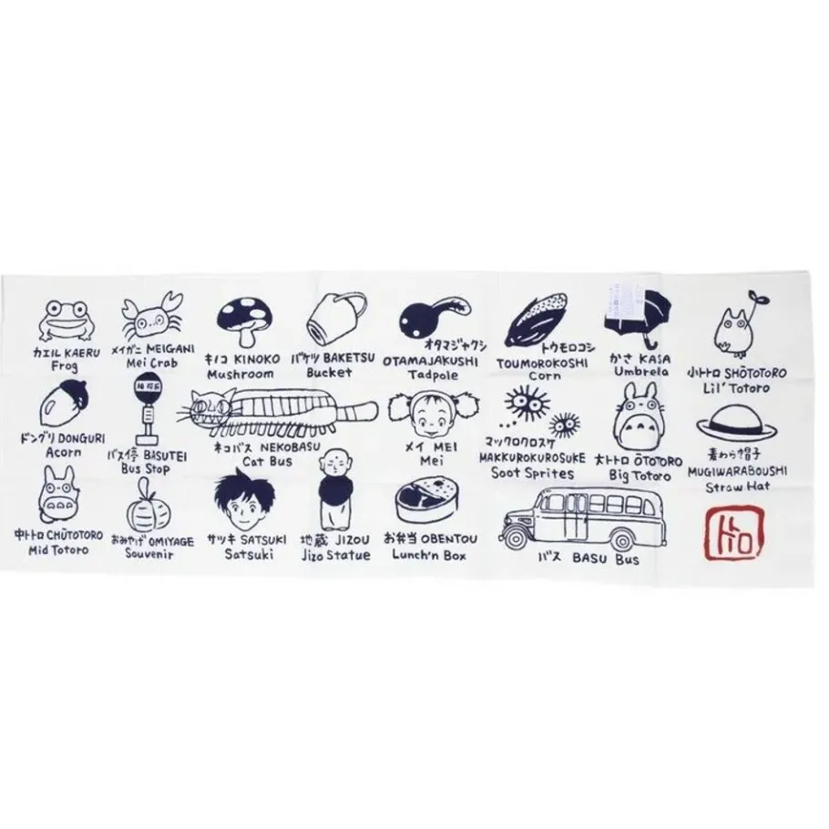 Maison Ghibli Tenugui Totoro Symbols - My Neighbor Totoro Hot