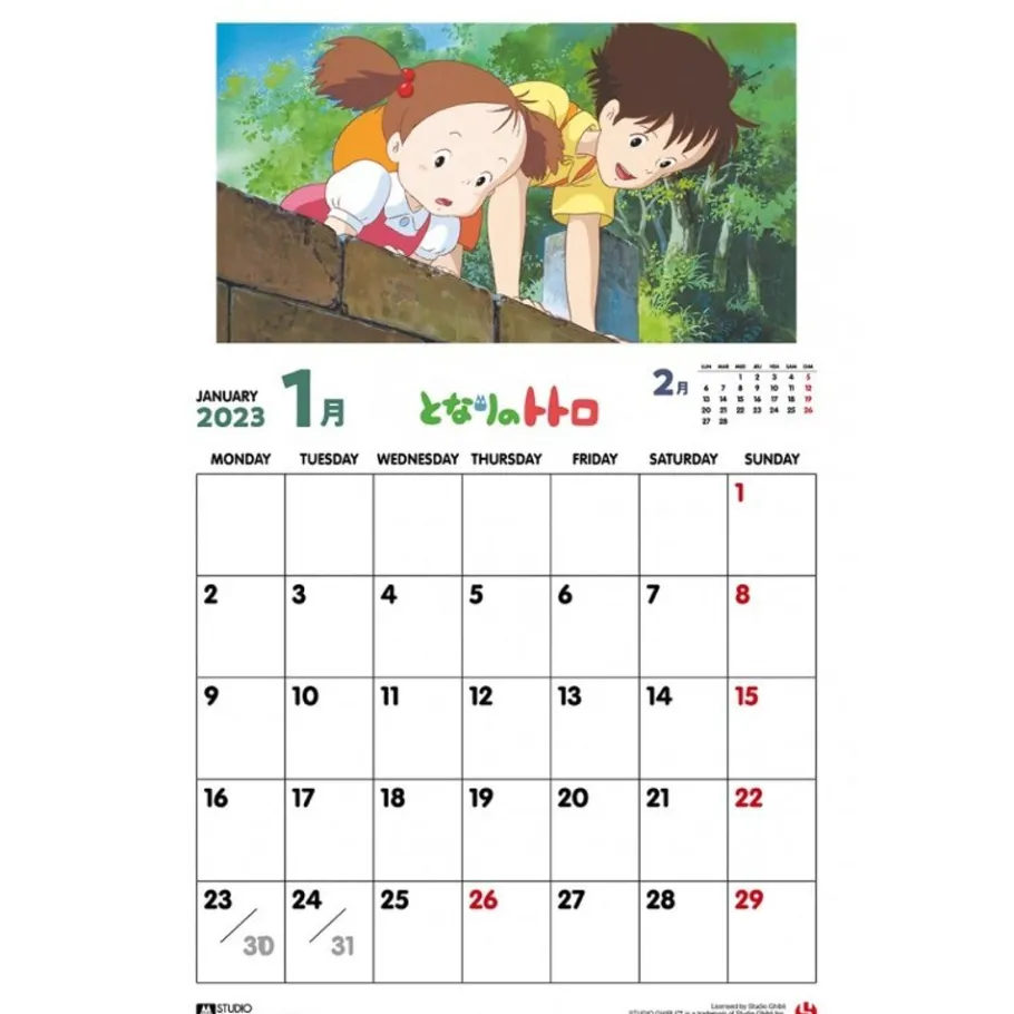 Maison Ghibli Totoro Calendar 2023 Best