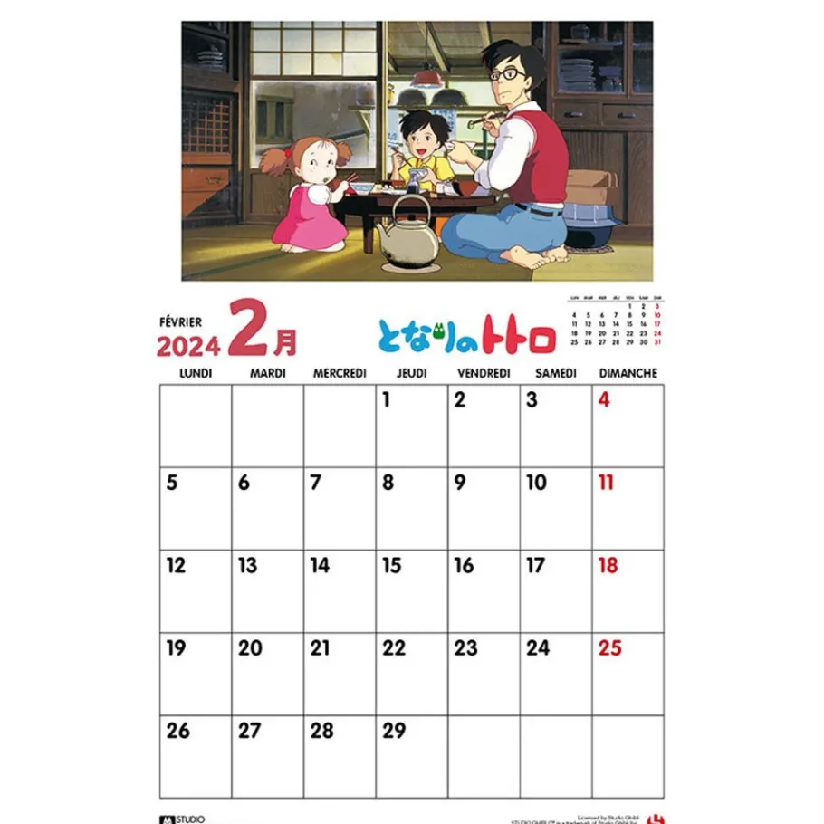 Maison Ghibli Totoro Calendar 2024 - En Online
