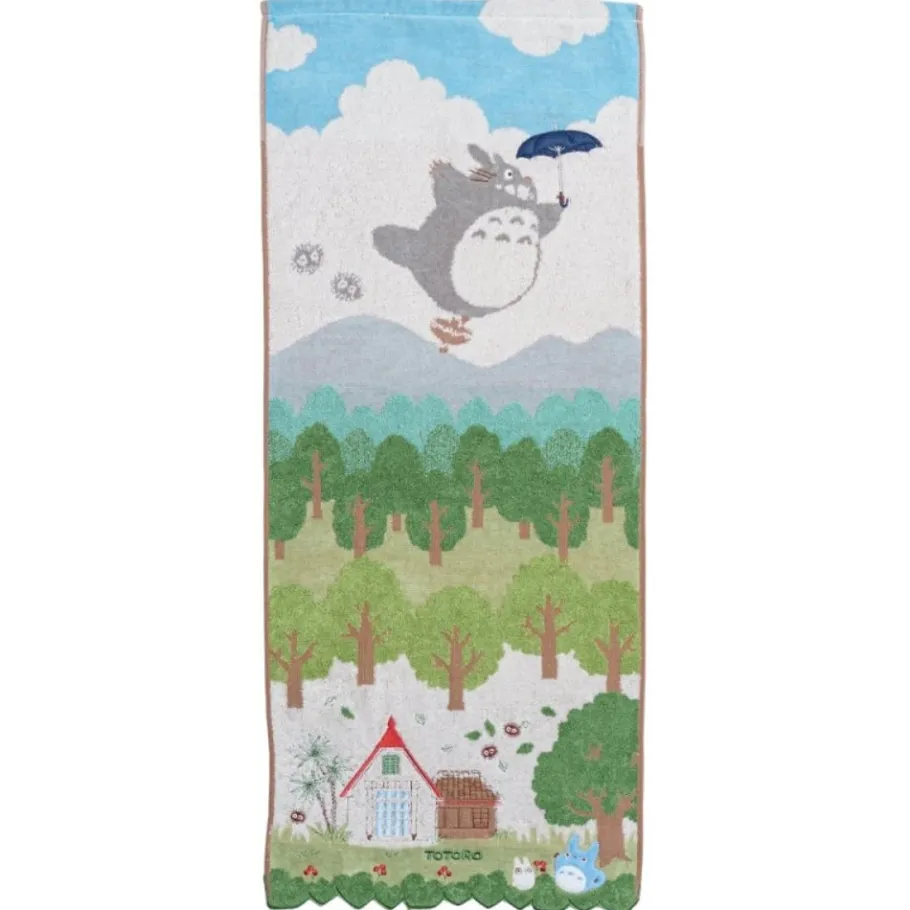 Maison Ghibli Towel Totoro In The Sky 34X80 Cm - My Neighbor Totoro
