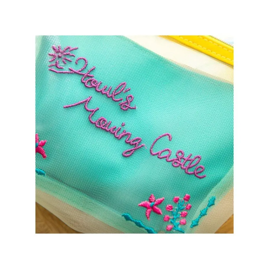 Maison Ghibli Transparent Pouch Embroidered - Howl'S Moving Castle Online