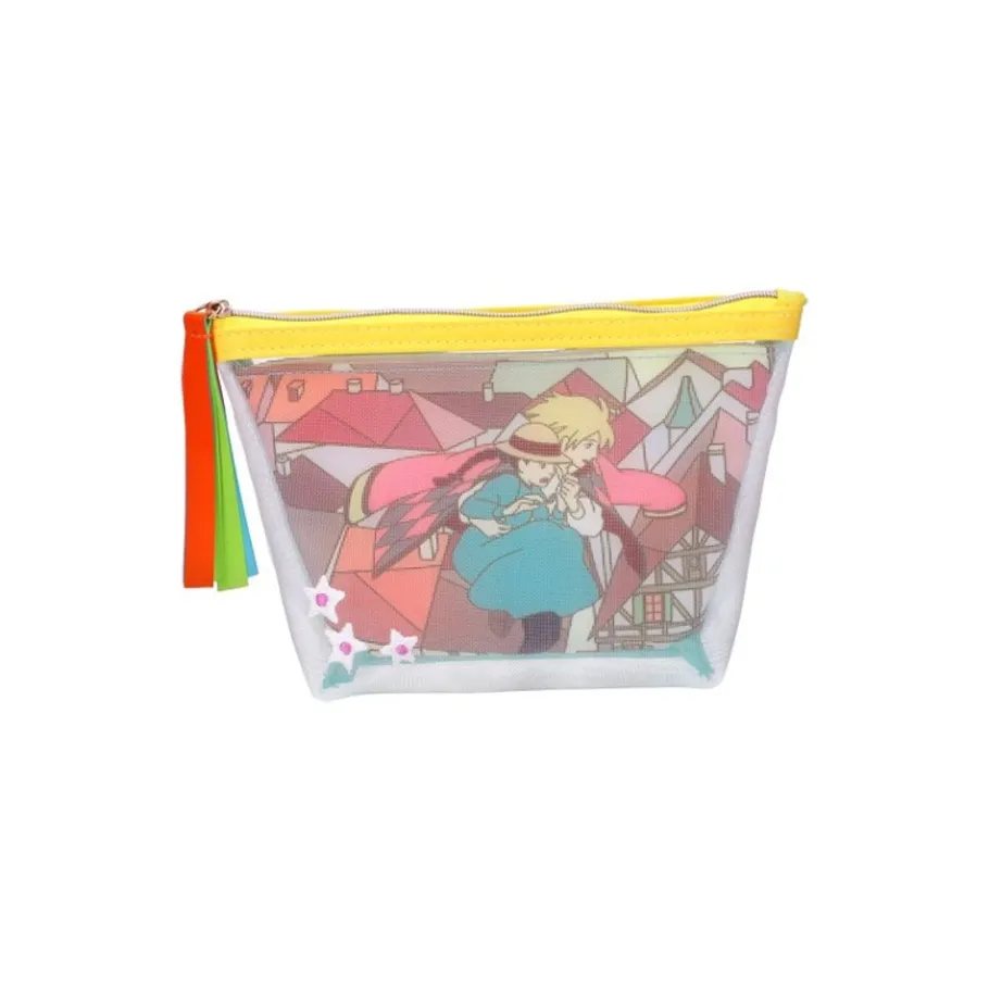 Maison Ghibli Transparent Pouch Embroidered - Howl'S Moving Castle Online