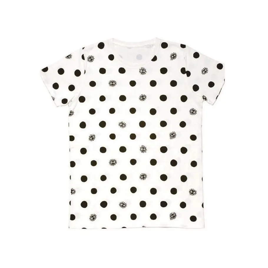 Maison Ghibli T-Shirts Totoro Kurosuke Dots White S(Ladies) - My Neighbor Totoro Hot