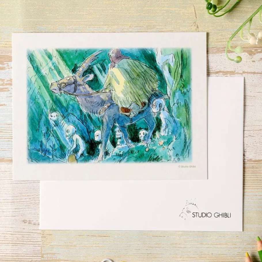 Maison Ghibli Watercolour Greeting Cards 24 X 15,8 Cm Ashitaka In The Forest - Prin Clearance