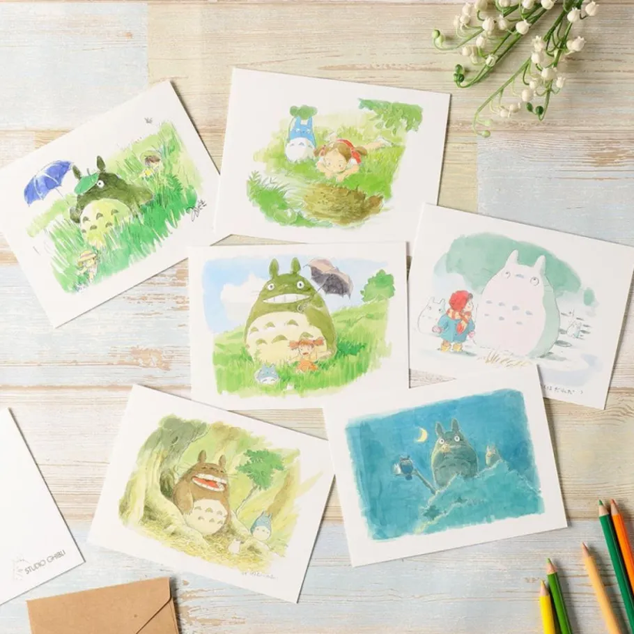 Maison Ghibli Watercolour Greeting Cards 24 X 15,8 Cm Aburaya - Spirited Away Clearance