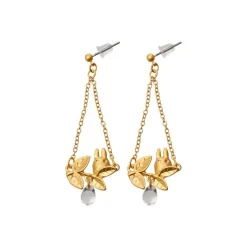 Maison Ghibli White Totoro Earring Hidden In A Leaf - My Neighbor Totoro Sale