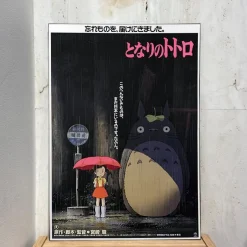 Maison Ghibli Wood Panel 35 X 50 Japanese Movie Poster Totoro