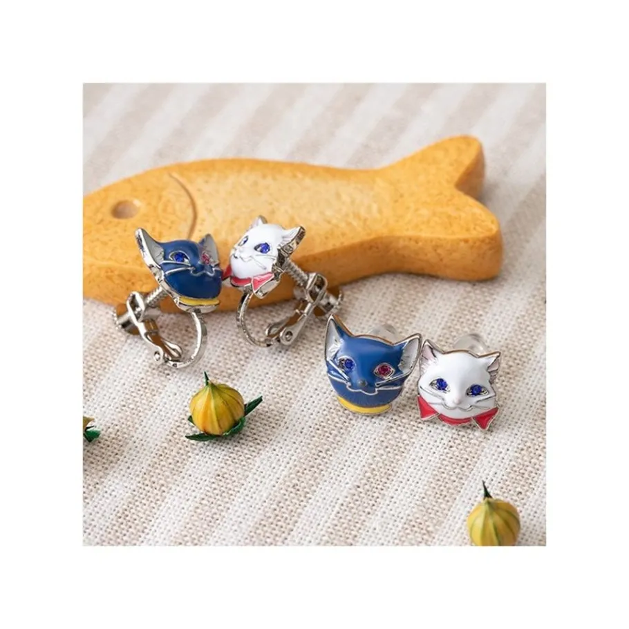 Maison Ghibli Yuki & Moon Pierced Earrings - The Cat Returns